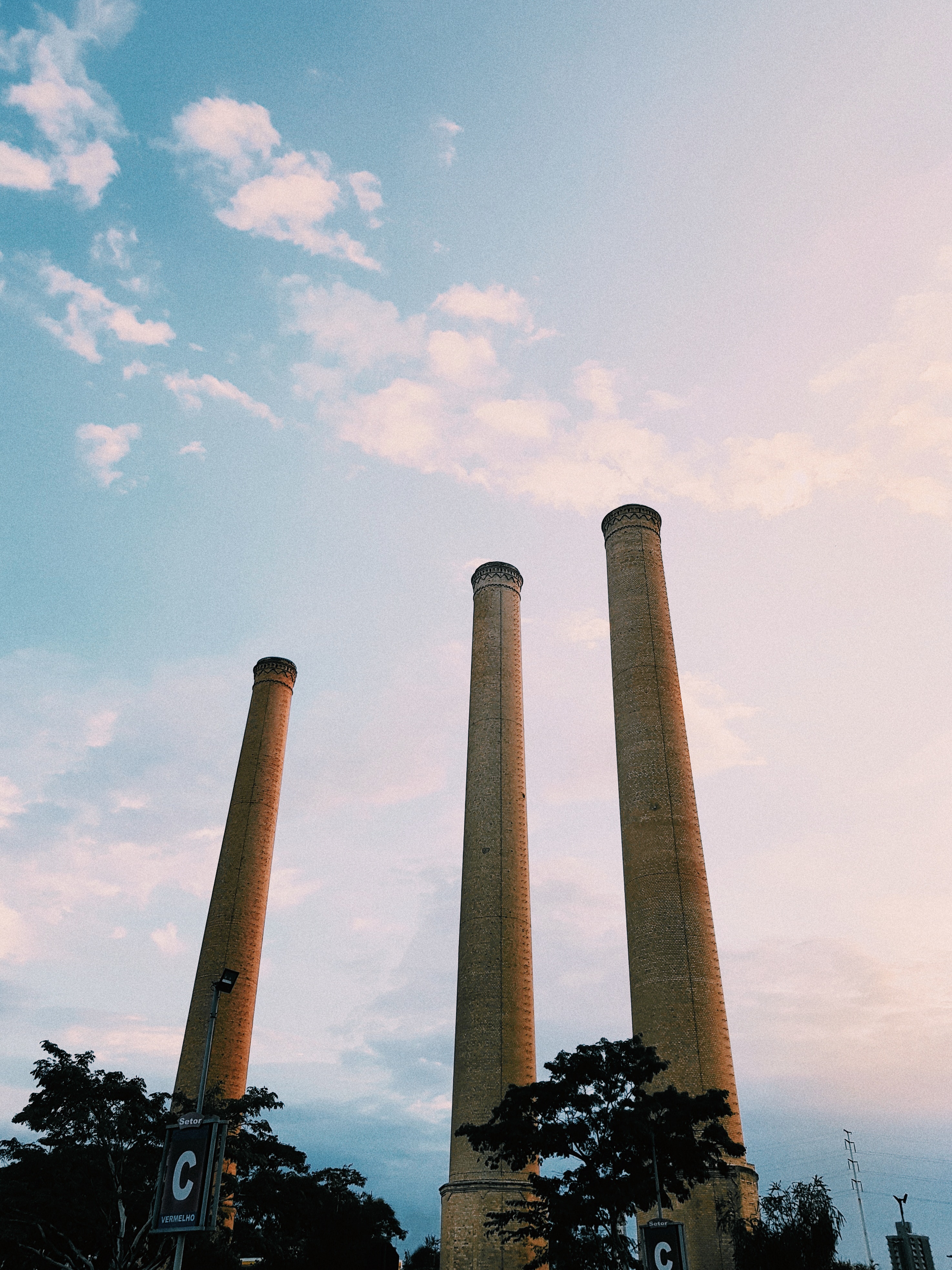 Coal plant towers