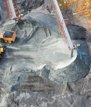 A coal mine as seen from above